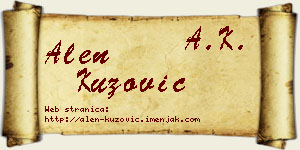Alen Kuzović vizit kartica